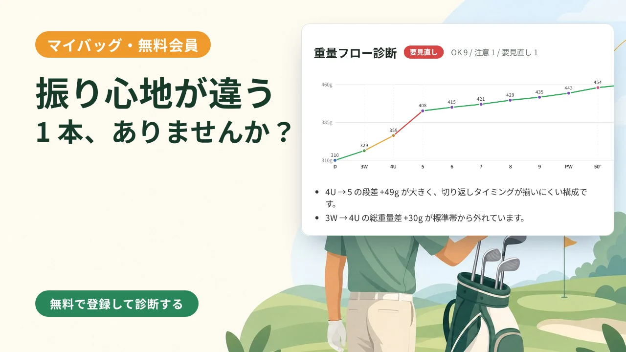 マイバッグ（無料会員）：振り心地が違う1 本、ありませんか？