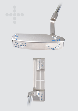 T.P. Mills SGSS Flat T "Birdie Tic TP" Tour Platinum Handmade Putter