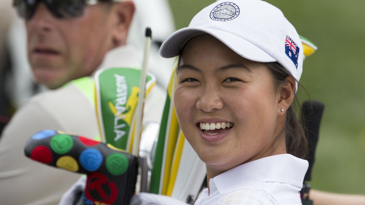 Minjee Lee smiling at a tournament