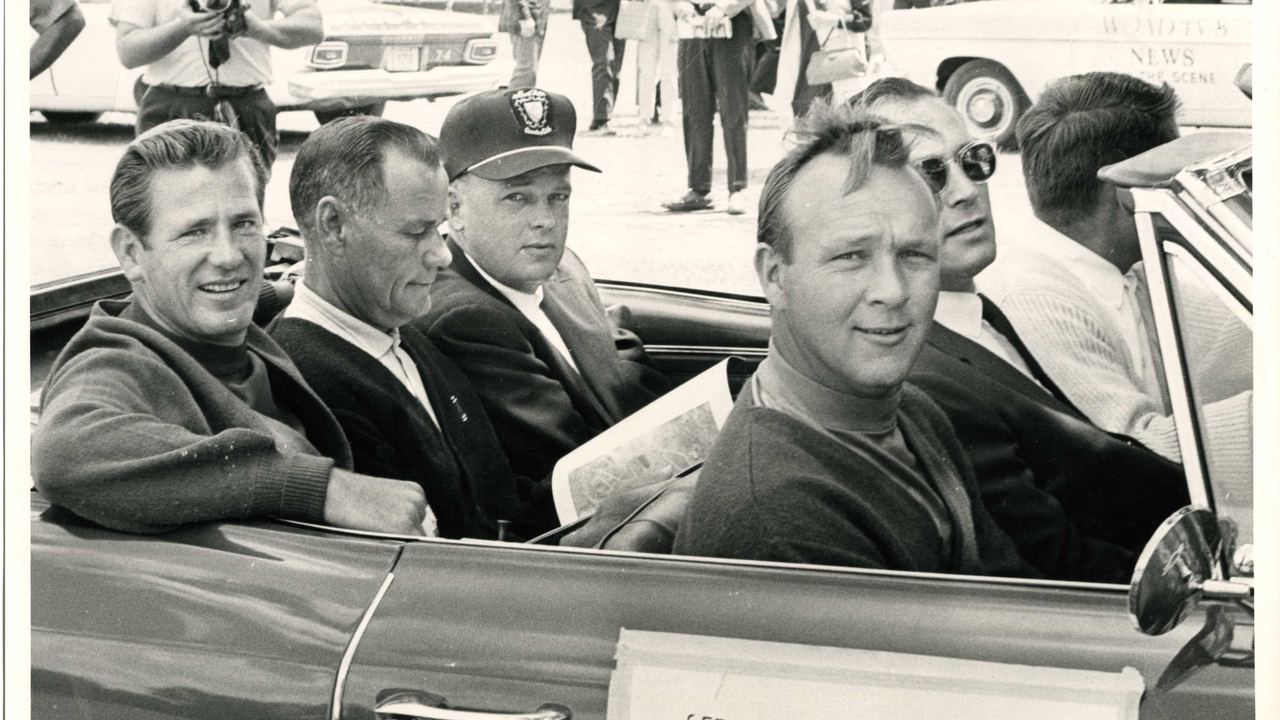Arnold Palmer and fellow pros in the 1960s